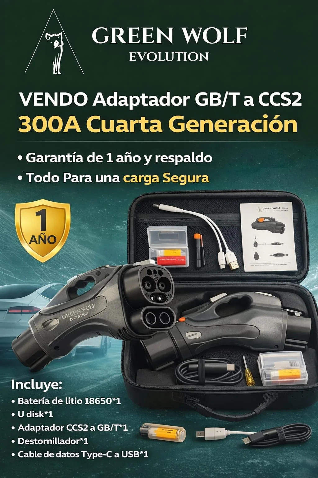 Adaptador Ccs2 a GB/T 300A
