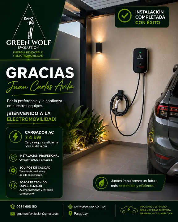 Wallbox Green Wolf 7 kw 11 kw 22 Kw